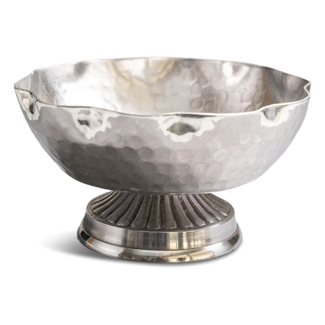 silver dish for fruit