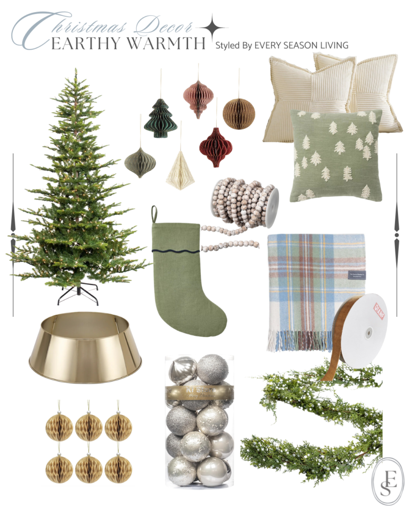 earthy warmth christmas decor mood board