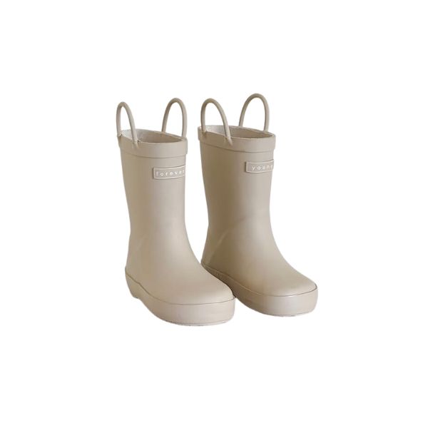 Girls tan rain boots