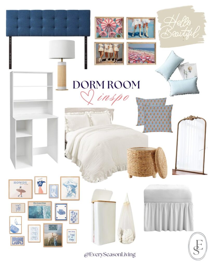 Coastal Cowgirl Dorm Room Mood Board