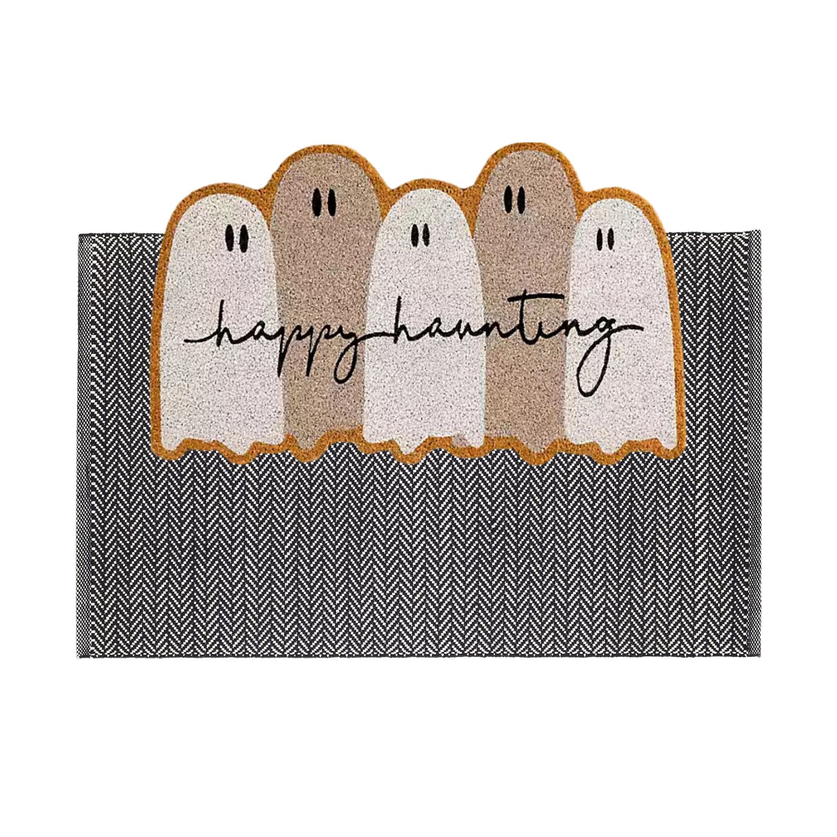 happy haunting door mat combo