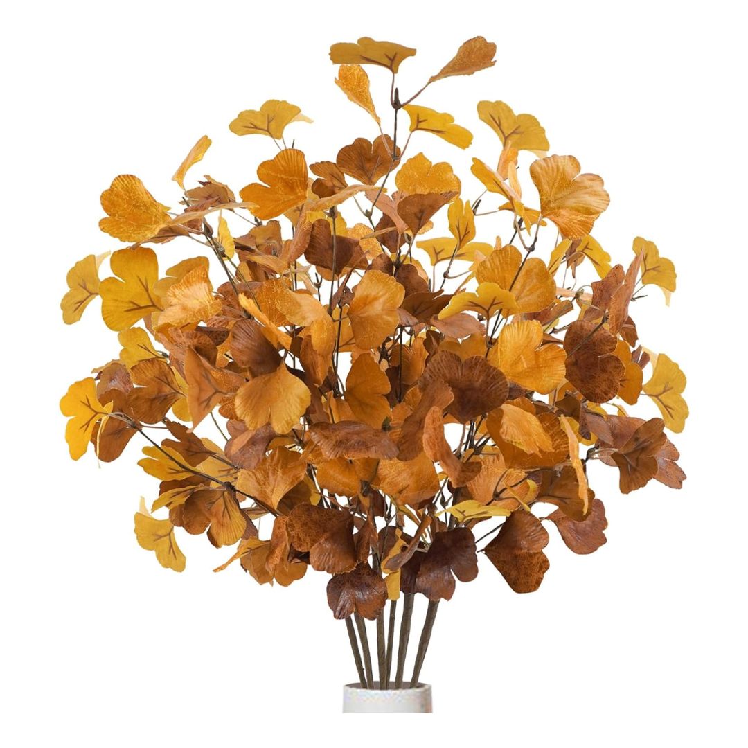 Gorgeous golden ginkgo stems