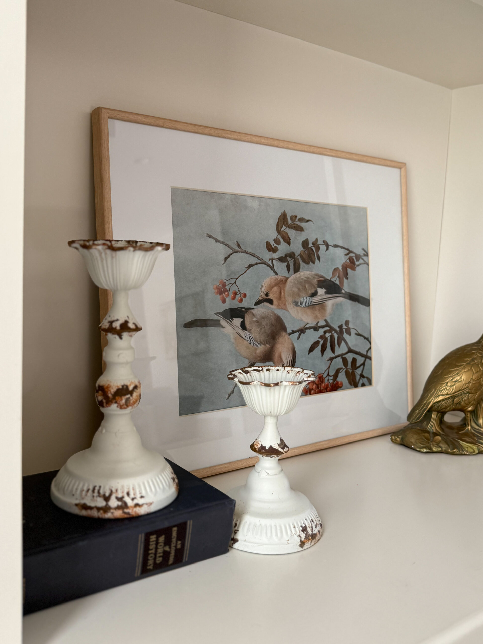 Antiqued Candlestick Holders