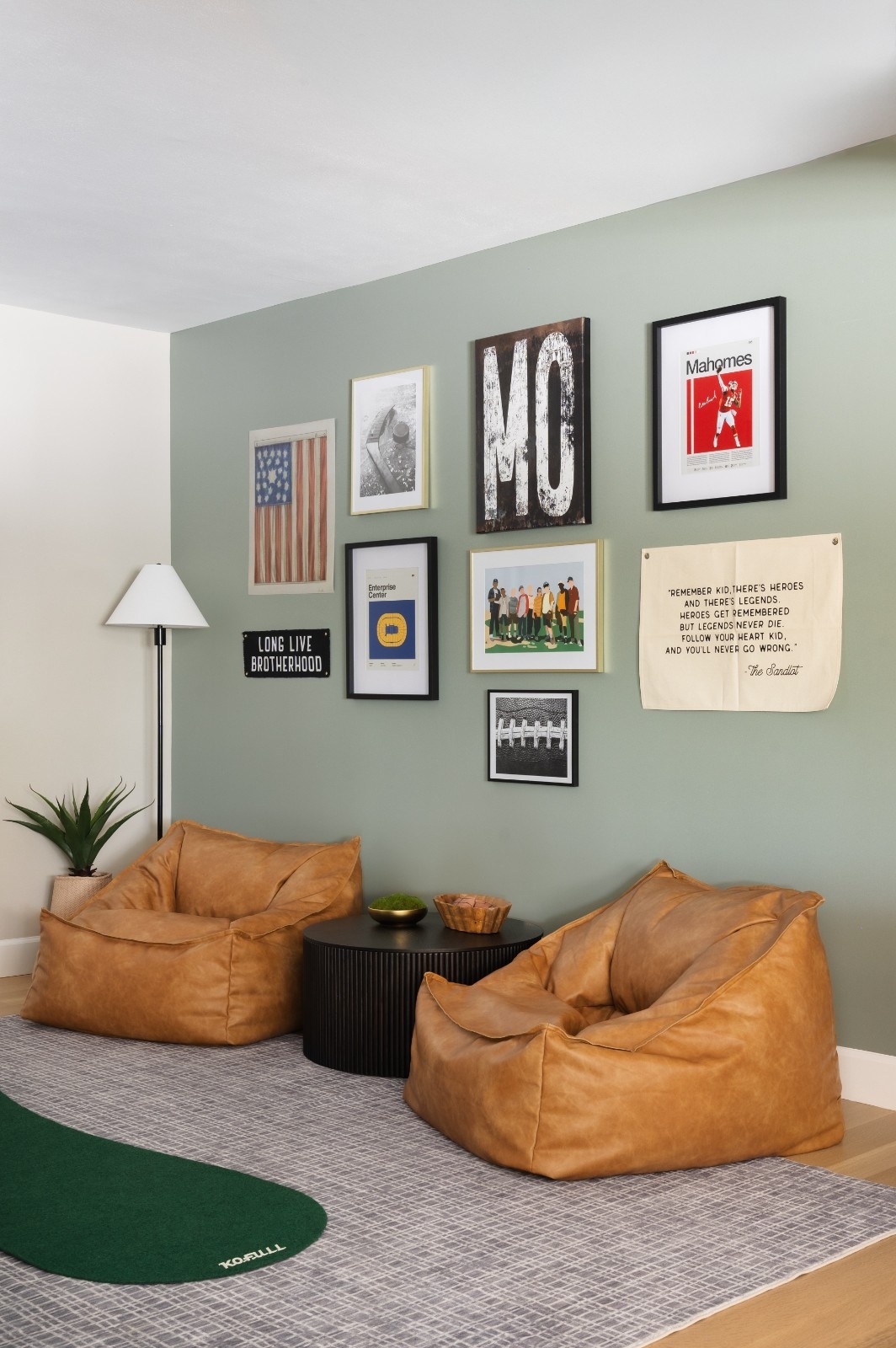 Sporty cool boys game room