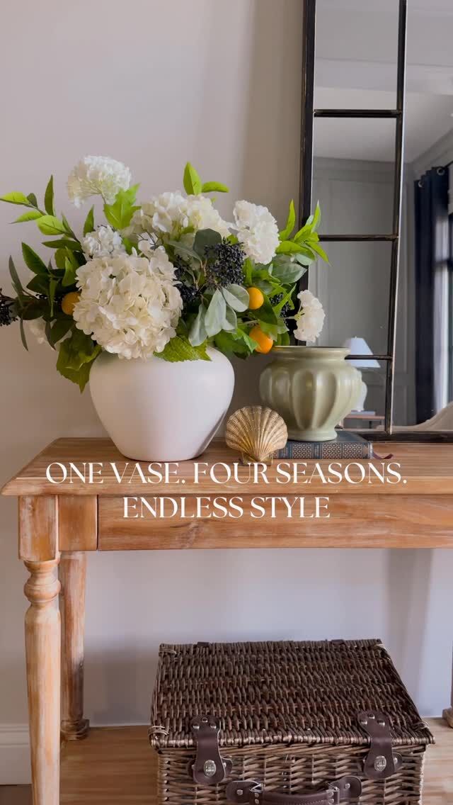 One vase, four seasons—because your home can keep blooming all year long. 🌸☀️🍂❄️ Quick swaps, cozy vibes, and effortless style in under 5 minutes.”
💡 Time-saving tip: When it’s time to change your florals, simply tie the arrangement together before storing it. It’ll keep its shape, and when next season rolls around, all you’ll need is a little tweak to make it shine again. ✨
Which seasonal look is your favorite?
